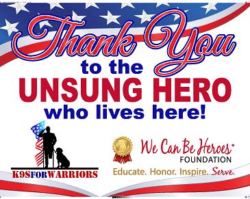 Thank you yard sign