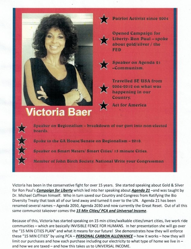 Victoria Baer flyer